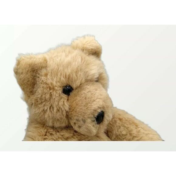 Vintage EDEN NY Shaggy Teddy Bear Vinyl Nose Airbrushing Spots Tan Brown Korea - Picture 5 of 10